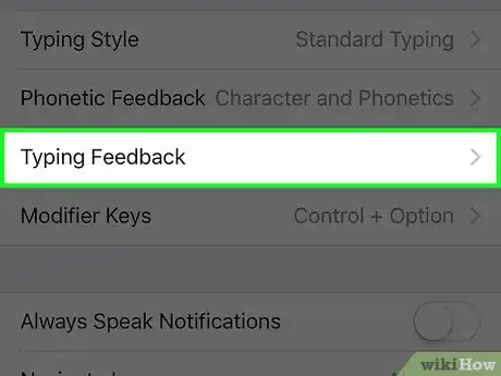 Image titled Change VoiceOver Typing Feedback on an iPhone Step 5