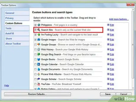 Image titled Customize the Google Toolbar Step 5