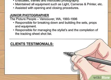 Image titled Create a Photography Resume Step 14