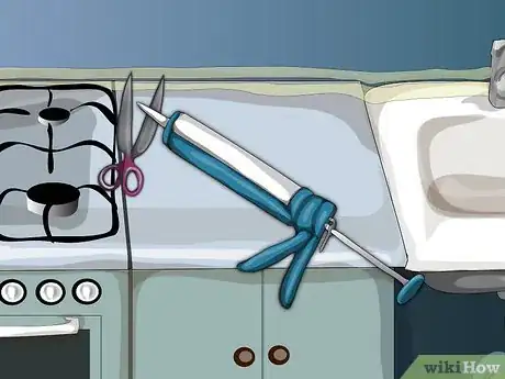 Image titled Recaulk Kitchen Counter Where It Meets the Backsplash Step 9