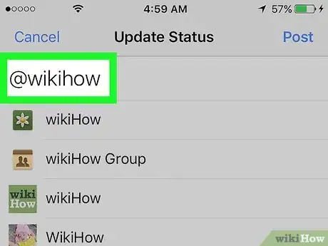Image titled Tag a Facebook Business Page on iPhone or iPad Step 3