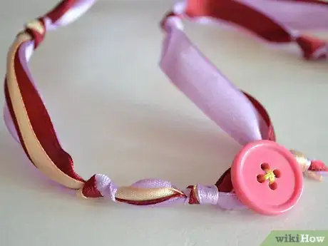 Image titled Make a Knotted Ribbon Necklace Step 14