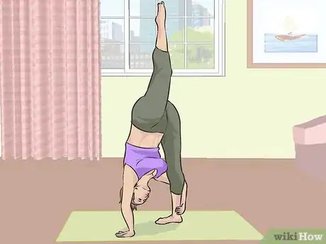 Image titled Do Standing Splits at the Wall in Yoga Step 18
