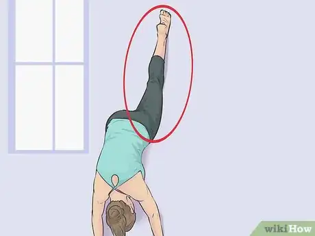 Image titled Do Standing Splits at the Wall in Yoga Step 17