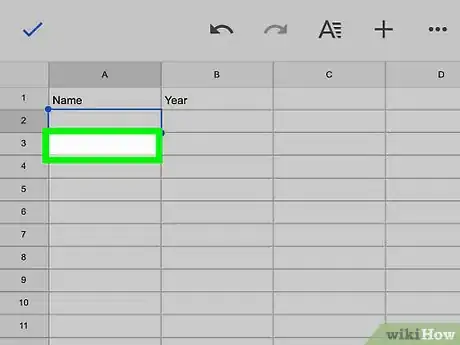 Image titled Make a Table on Google Sheets on iPhone or iPad Step 10