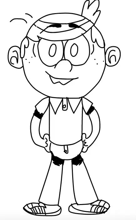 Image titled How to Draw Lincoln Loud from The Loud House Step 10.png