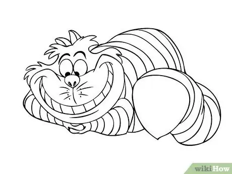 Image titled Draw Cheshire from Alice in Wonderland Step 7