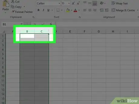 Image titled Collapse Columns in Excel Step 2
