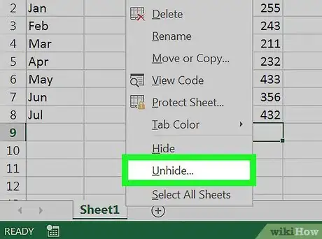 Image titled Unhide Multiple Sheets in Excel Step 3