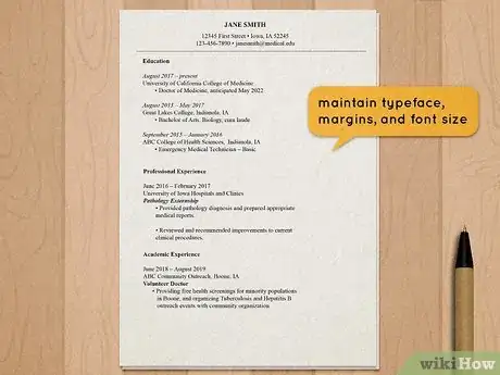 Image titled Write a CV for Medical School Step 3