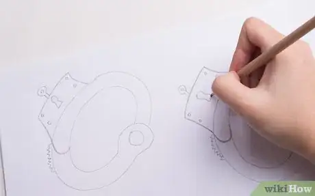 Image titled Draw Empty Handcuffs Step 7