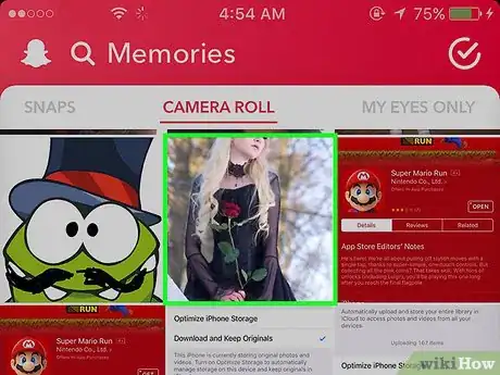 Image titled Use Pictures and Videos from Your Phone on Snapchat Step 4