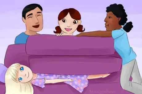 Image titled People Piling Cushions on Autistic Girl.png