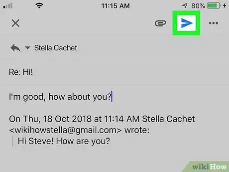 Image titled Use Smart Reply in Gmail on iPhone Step 6