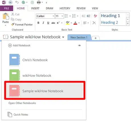 Image titled Change the Tab Colors in OneNote 2013 Method 1 Step 1.png