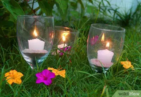 Image titled Reuse Broken Stemware As Garden Candle Holders Intro