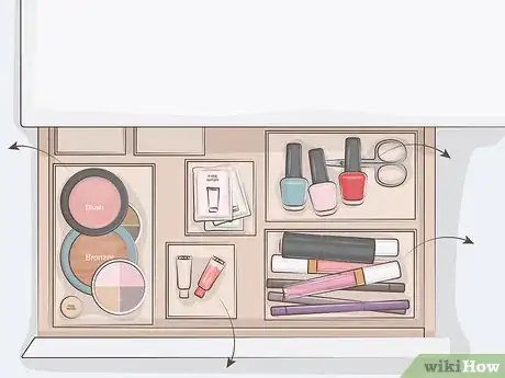 Image titled Organize Your Makeup Drawers Step 1