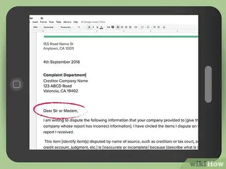 Image titled Send a Dispute Letter to Creditors Step 6