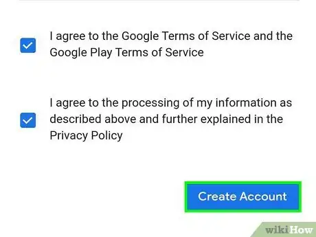 Image titled Create a Google Account Using an Android Device Step 11