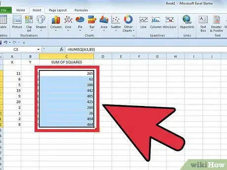 Image titled Use Excel's SUMSQ Function to Find Sum of Squares Step 8