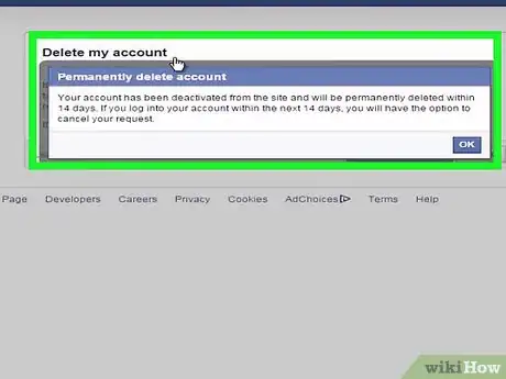 Image titled Permanently Delete a Facebook Account Step 6