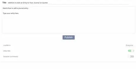 Image titled Add an Entry to Your Journal on Quotev Step 14