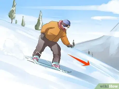 Image titled Snowboard Straight Without Catching an Edge Step 2