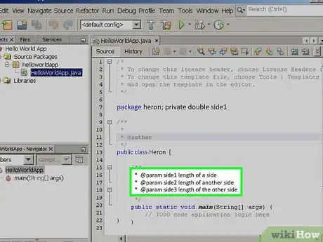 Image titled Create a Java Class in Netbeans to Compute the Area of a Triangle Using Heron's Formula Step 8