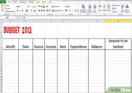 Image titled Build a Budget Spreadsheet (Teenagers) Step 3