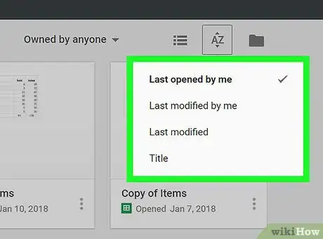 Image titled Sort by Date on Google Sheets on PC or Mac Step 3