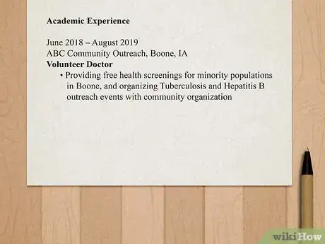 Image titled Write a CV for Medical School Step 9