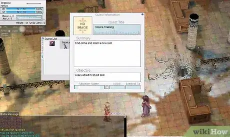 Image titled Get to Your First Job Class on Ragnarok Online Step 7