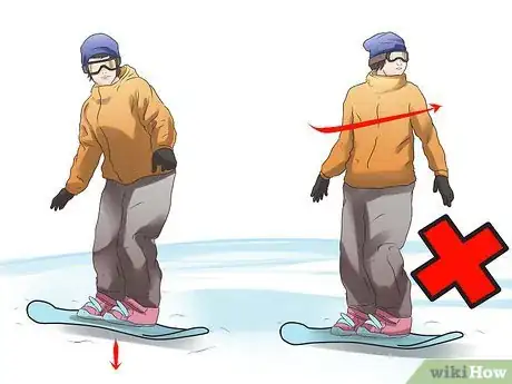 Image titled Snowboard Straight Without Catching an Edge Step 5