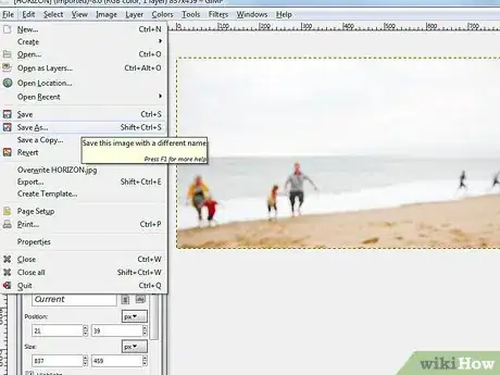 Image titled Straighten a Horizon Using Gimp Step 6