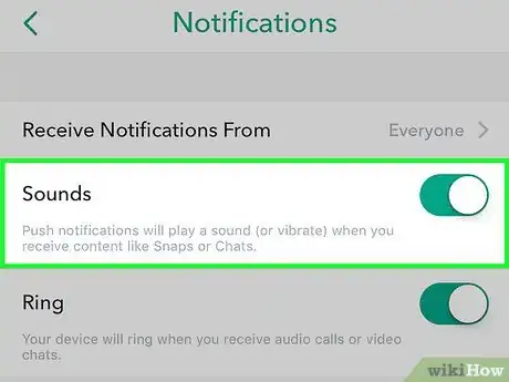 Image titled Hear Sounds when Someone Sends You a Snapchat Step 5