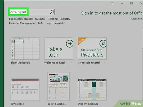 Image titled Create an Inventory List in Excel Step 3