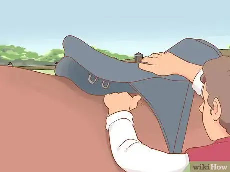 Image titled Put on an English Saddle Properly Step 14