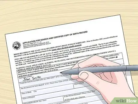 Image titled Obtain a Copy of Your Birth Certificate in Indiana Step 4