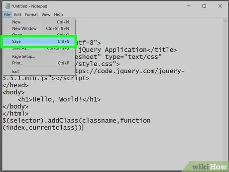 Image titled Add a Class with Jquery Step 3