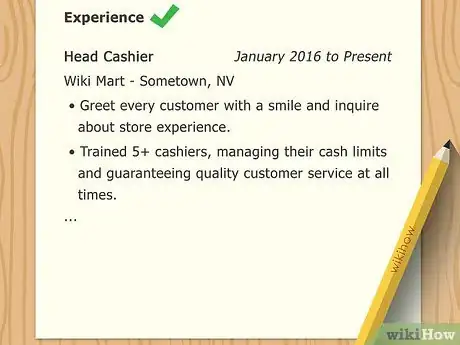 Image titled Put Cashier Experience on a Resume Step 3