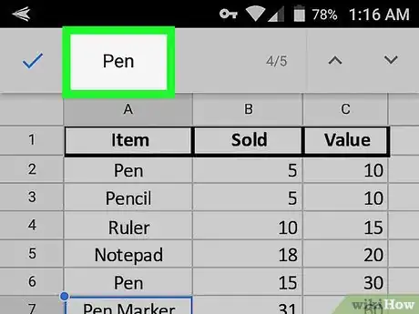 Image titled Search in Google Sheets on Android Step 6