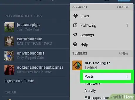 Image titled Delete a Post on Tumblr Step 3