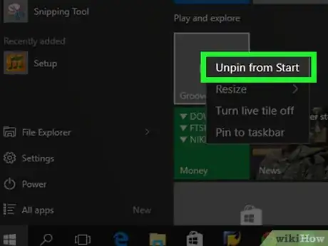 Image titled Unpin an App from Start in Windows 10 Step 4
