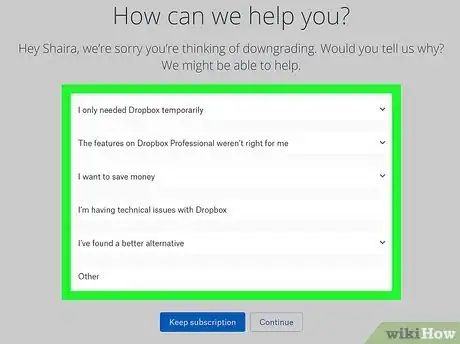 Image titled Cancel a Dropbox Account Step 7