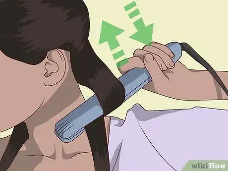 Image titled Curl a Weave with a Flat Iron Step 9