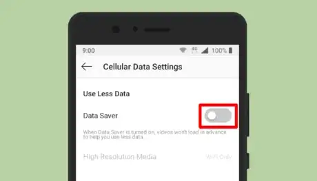 Image titled Turn on the Data Saver on Instagram for Android.png