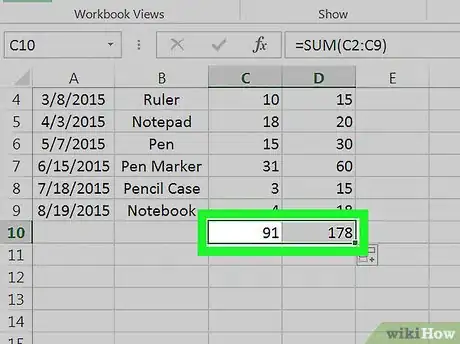 Image titled Drag and Copy a Formula in Excel Step 4