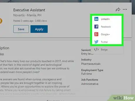 Image titled Share a Job Posting on LinkedIn Step 14