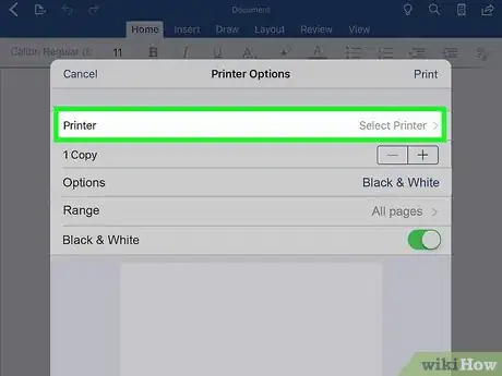 Image titled Print in Black and White on Word on iPhone or iPad Step 6