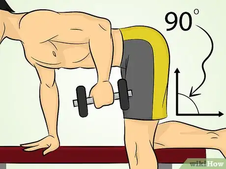 Image titled Do a Dumbbell Kickback Step 2